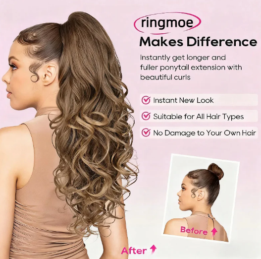 🥳2026 HOT SALE🥳💞50K+ SOLD!💜✨ 50% OFF! Clip-on Wavy Ponytail Extension – Natural big waves, tangle‑free & heat‑resistant. Instant volume in seconds! 🦚🎀