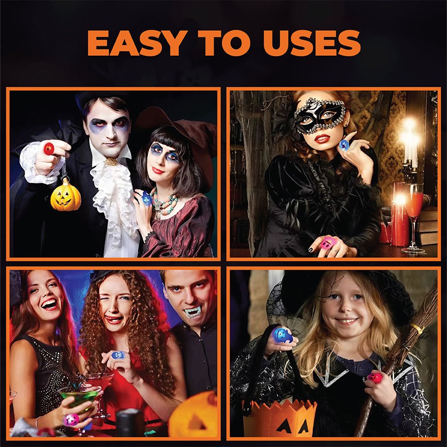 🥳2026 HOT SALE🥳💞50K+ SOLD!🎃👻 50% OFF! LED Halloween Glowing Ring – 50pcs assorted set, no repeats! Pumpkin, ghost, skull & bat shapes. Flash red & blue – perfect for trick-or-treat! 🎁✨
