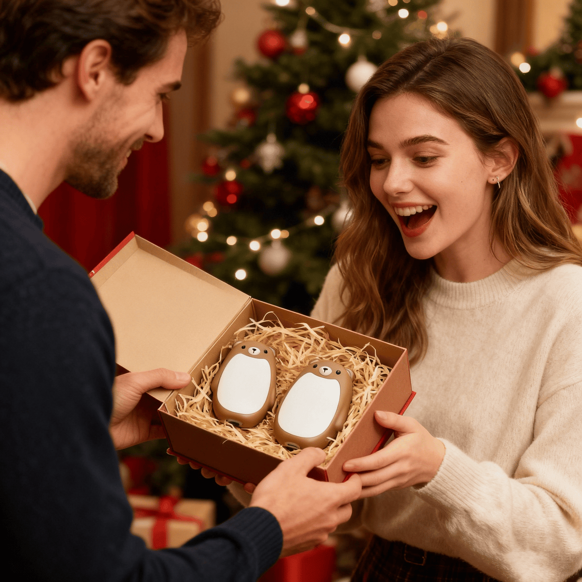 🥳2026 HOT SALE🥳💞50K+ SOLD! 🐻❄️ 50% OFF! Rechargeable Bear Hand Warmers – 3-second heat, 3 temperature settings, magnetic pairing & 2000mAh battery. A cosy winter gift for cold commutes! 🎁💚