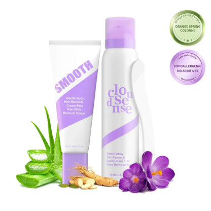 🤩50% OFF! 💖Gentle & Painless Hair Removal Cream Duo for Sensitive Skin Say Goodbye To Unwanted Hair Without Pain! 👋