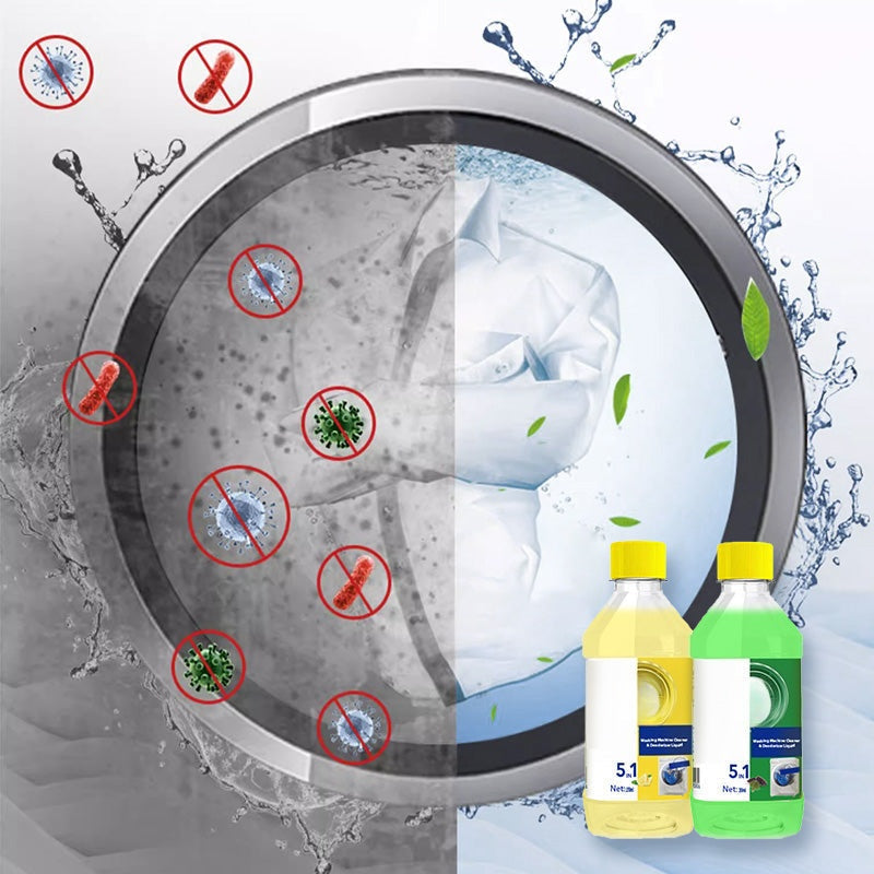 🥳2026 HOT SALE🥳💞50K+ SOLD!🏠 👨‍👩‍👧‍👦50% OFF! Washing Machine Cleaning Liquid – Deep cleans hidden dirt & odors! Kills 99.9% bacteria, removes scale buildup. Just pour & run a cycle. Fresh, hygienic drum every time. 🧺💧
