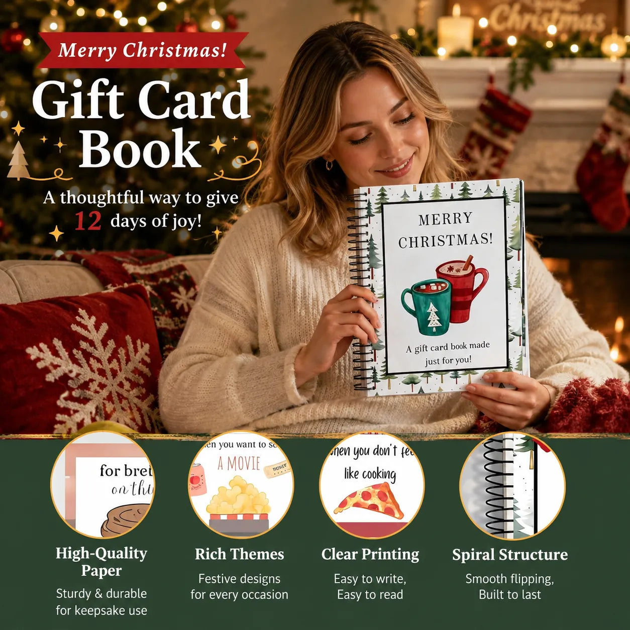 🥳2026 HOT SALE🥳💞50K+ SOLD! 🎅💌 50% OFF! Christmas Gift Card Holder Book – 12 pages of surprises, mix gift cards with photos & heartfelt messages. From £6.99 – a keepsake they’ll treasure! ❤️🎄