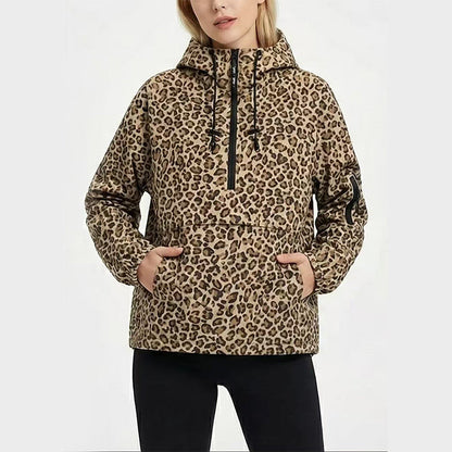 🥳2026 HOT SALE🥳💞50K+ SOLD!🦁👵50% OFF! Hooded Leopard Pullover – Perfect for chilly British days! Cosy hood keeps wind out, pocket warms hands. Soft, lightweight & easy to wear. 🍂☕