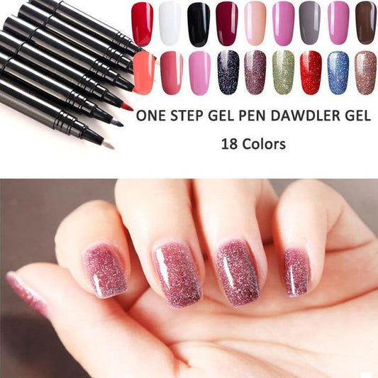 🥳2026 HOT SALE🥳💞50K+ SOLD!💅✨ BUY 1 GET 1 FREE! One Step Gel Nail Pen – 3‑in‑1, no base/top coat needed. 18 colours, salon‑grade shine, 15‑30 days wear. DIY perfection at home! 🎨💖