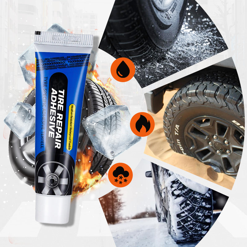 🥳2026 HOT SALE🥳💞50K+ SOLD! ✨🔧 BUY 1 GET 1 FREE! Weather‑Resistant Waterproof Flexible Tire Repair Adhesive – Strong bond, flexible & durable. For cars, bikes & more – reliable in rain or heat! 🚗💪