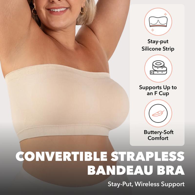 🥳2026 HOT SALE🥳💞50K+ SOLD!🌸🔥 Buy More & Save! Convertible Strapless Bra – 4‑way straps, anti‑slip tech. Smooth & invisible. Finally, a strapless that stays up all day! 🛡️💕