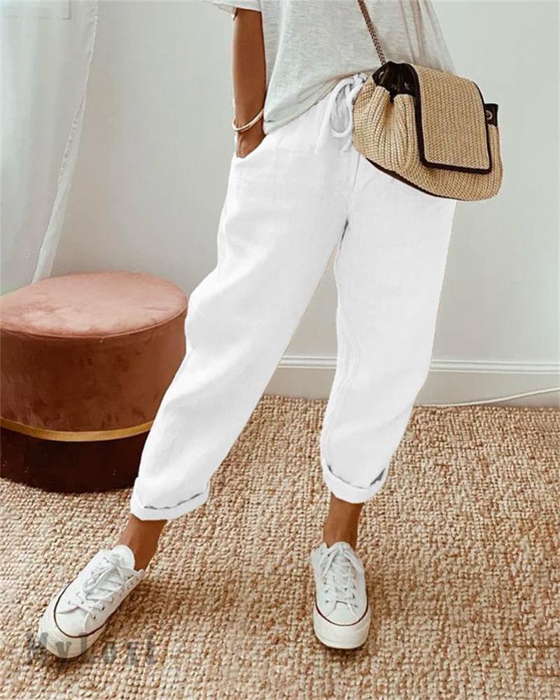 🥳2026 HOT SALE🥳💞50K+ SOLD!🦋👵 50% OFF – Just £12.99! Ankle-Length Cotton Linen Pants – Breathable, elegant & kind to skin. High-waisted fit flatters every shape. A little treat for yourself or a thoughtful gift. 🌸✨