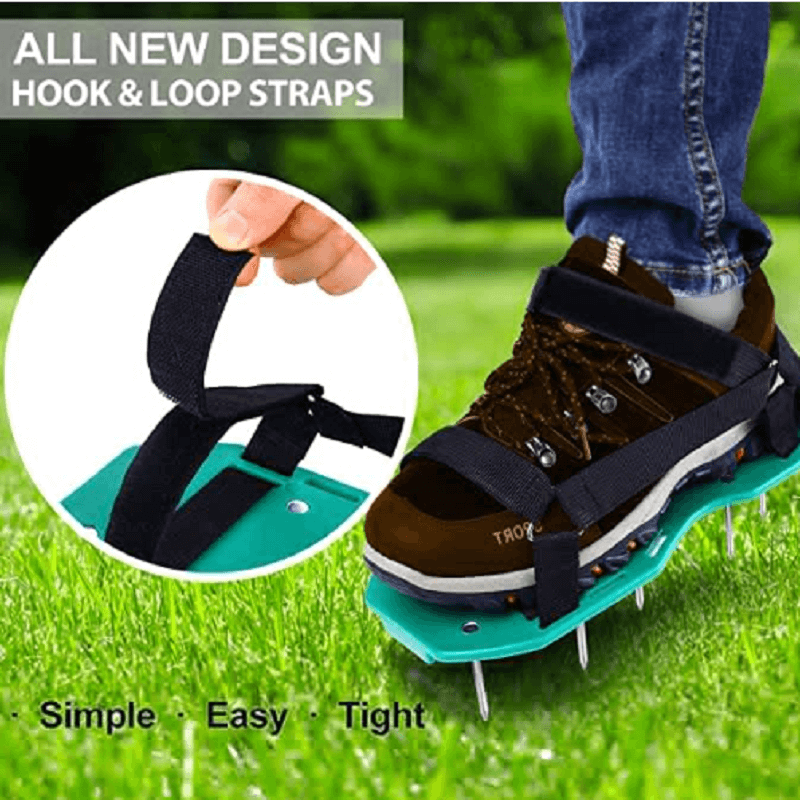 🥳2026 HOT SALE🥳💞50K+ SOLD!👟🌿 50% OFF! Lawn Aerator Shoes – 26 spikes, adjustable straps. Just walk & aerate. No bending, no heavy tools. Healthier lawn in minutes. Perfect for garden lovers. ✅🏡