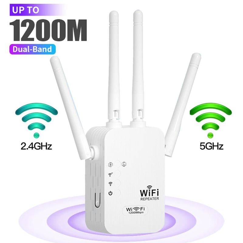 🥳2026 HOT SALE🥳💞50K+ SOLD! 📶🚀 50% OFF! 1200Mbps Dual Band WiFi Extender – 6 antennas, covers 10,000+ sq.ft & 50+ devices. No more dead zones, faster gaming & streaming! 🏡✅