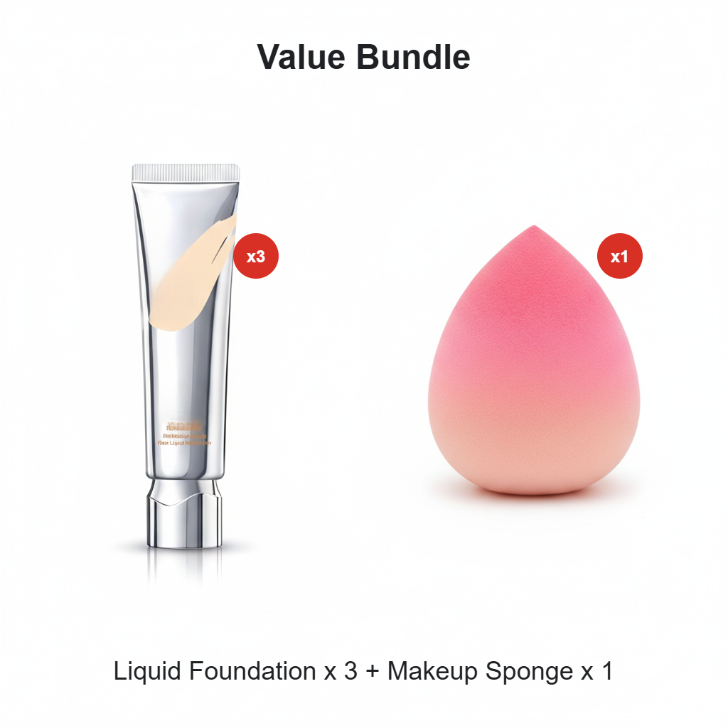 🏆2026 HOT SALE🥳💞50K+ SOLD!💖Long Lasting Full Coverage Liquid Foundation🥳