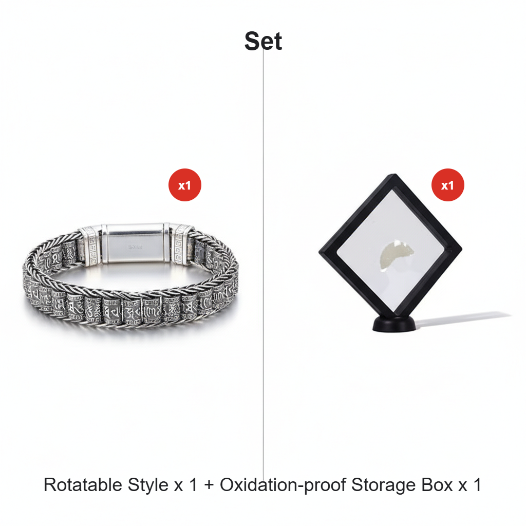 🥳2026 HOT SALE🥳💞50K+ SOLD!💝 Tibetan Prayer Wheel Bracelet – Spin for Serenity & Blessings. Crafted in 925 Sterling Silver, a meaningful keepsake for peace and good fortune. 🙏✨