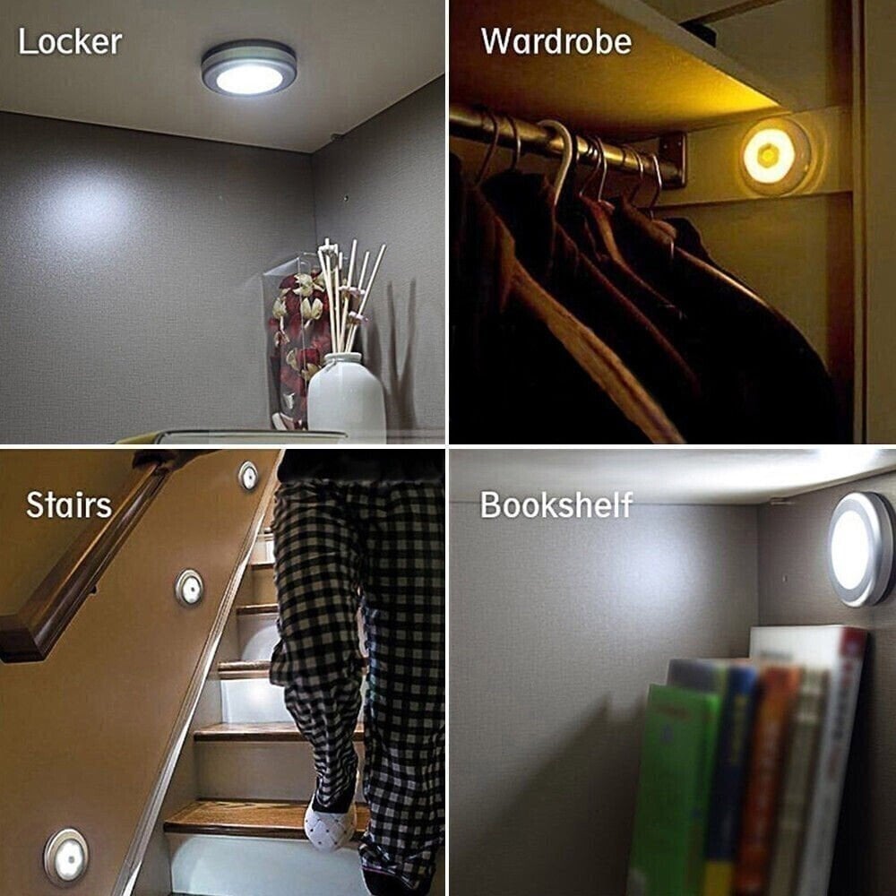 🥳2026 HOT SALE🥳💞50K+ SOLD! 💡✨ 50% OFF! Magnetic Wireless LED Motion Sensor Night Light – auto-on within 10ft, USB rechargeable, magnetic & stick-on. Warm glow for stairs, closets & bedrooms! 🛡️✅