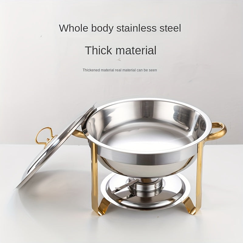 🥳2026 HOT SALE🥳💞50K+ SOLD! 🍽️🔥 50% OFF! Garvee 5QT Stainless Steel Chafing Dish – rust-resistant, gold finish, keeps food warm. Perfect for weddings, parties & buffets! ✨🛡️