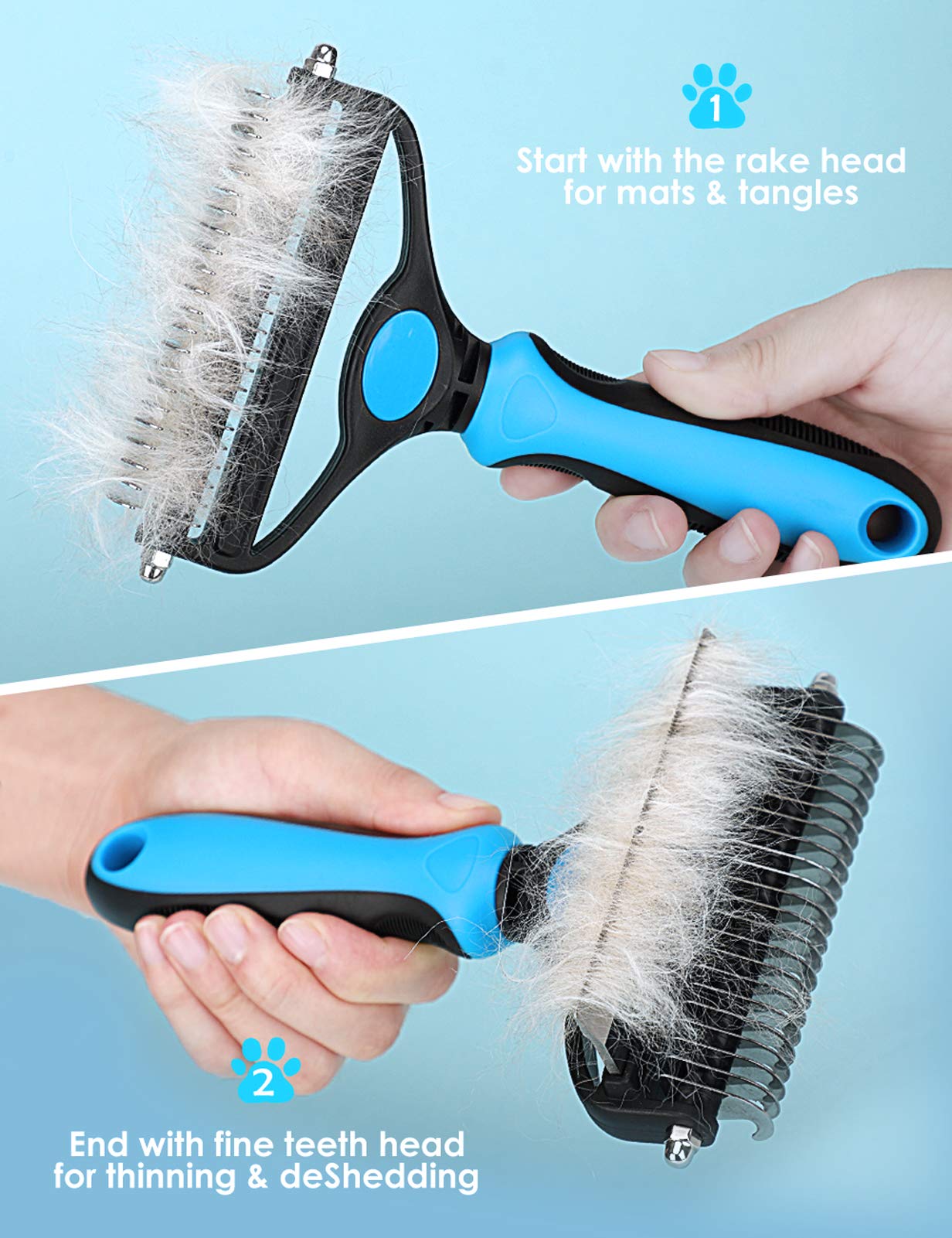 🥳2026 HOT SALE🥳💞50K+ SOLD!🔥💖 50% OFF! Gentle Deshedding Brush for Dogs & Cats – Sharp inner blades cut tangles, rounded tips protect skin. Ergonomic grip, easy to clean. Love the brush, hate the shedding. 🐈🌸