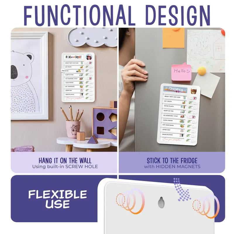 🥳2026 HOT SALE🥳💞50K+ SOLD! 📅🧲 50% OFF! Magnetic Dry-Erase Routine & Chore Board – 120 cards, sliding trackers, wall mount. Make daily routines clear, visual & easy to follow! ✅🏠