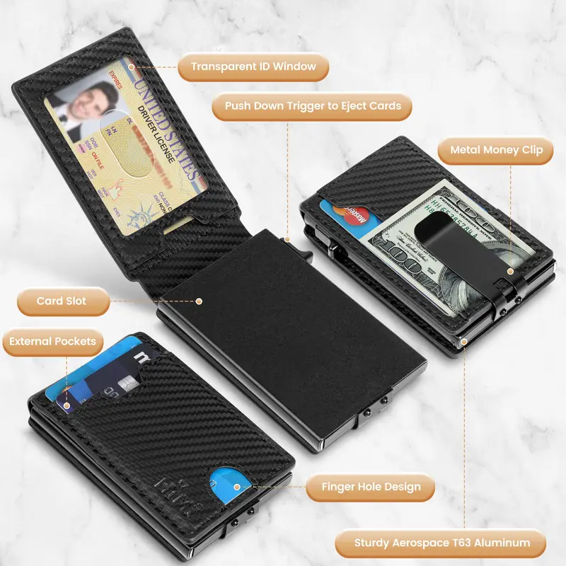 🥳2026 HOT SALE🥳💞50K+ SOLD! 🎁💼 50% OFF! AirTag Wallet for Men – Built‑in AirTag slot, RFID blocking & pop‑up card access. Premium leather + aluminum case, holds 12 cards – the perfect smart gift! 🔒✨