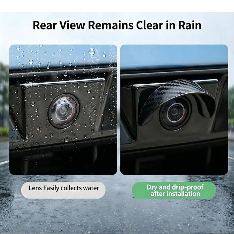 🥳2026 HOT SALE🥳💞50K+ SOLD! ☔🚗 Backup Camera Rain Shield – curved visor deflects rain & glare, keeps your rear view crystal clear on wet UK roads. Soft flexible fit, no-drill install – safer reversing in 5 minutes! 🛡️✅