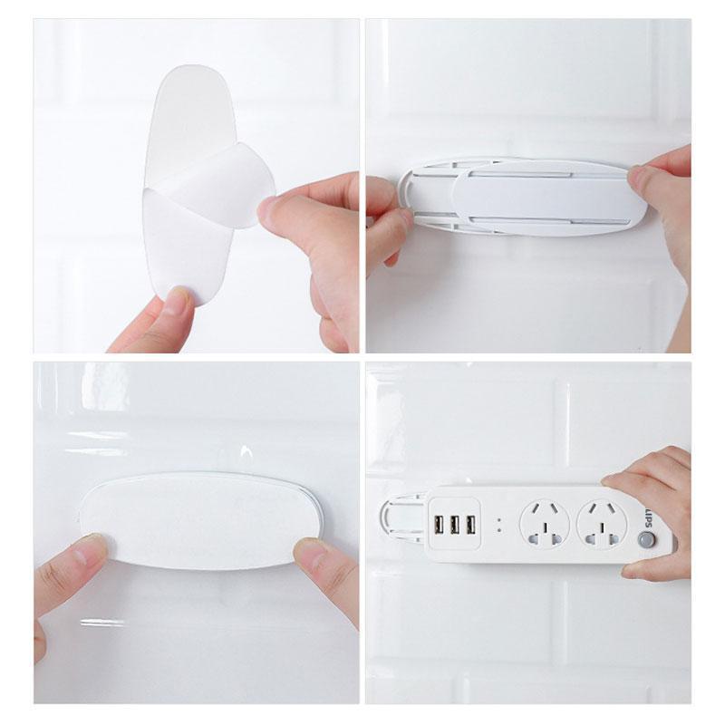🥳2026 HOT SALE🥳💞50K+ SOLD! 🔌🪝 50% OFF! Self Adhesive Desktop Socket Fixer – 5-pack, no drilling, no wall damage. Strong adhesive holds power strips, routers & remotes – tidy cables, safe home! From £6.99! 🏠✨