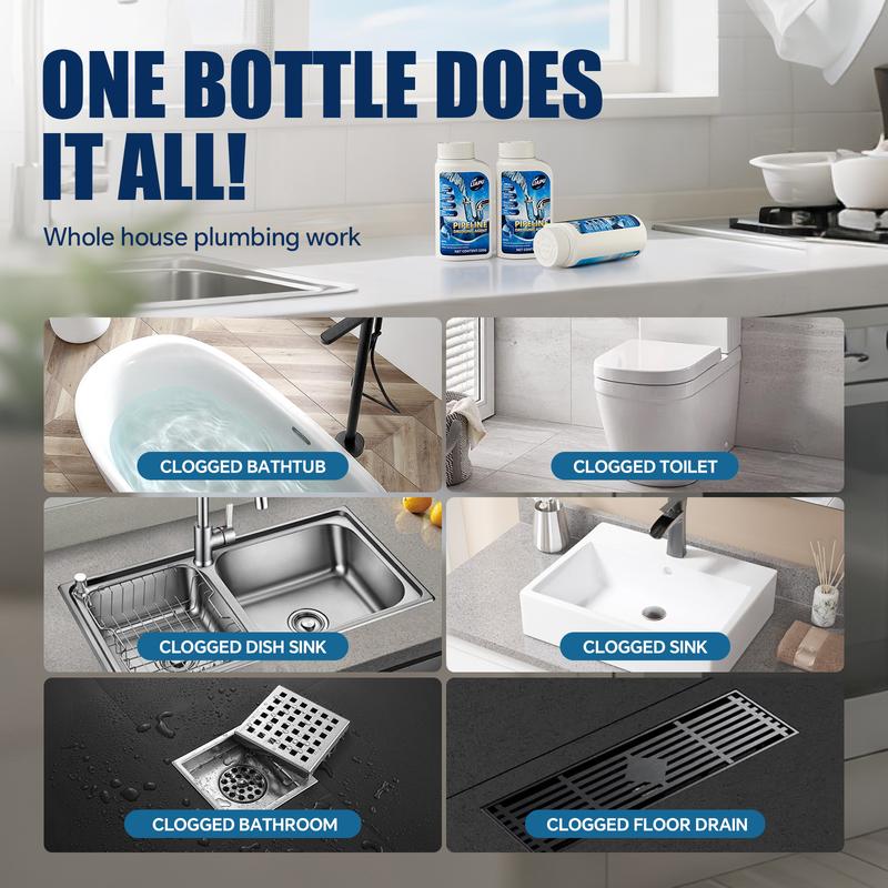 🥳2026 HOT SALE🥳💞50K+ SOLD!💧⚡ 50% OFF! Powerful Household Pipe Unblocker – Dissolves hair & grease fast. Restores flow in sinks, showers & toilets – no more standing water! 🛁✨