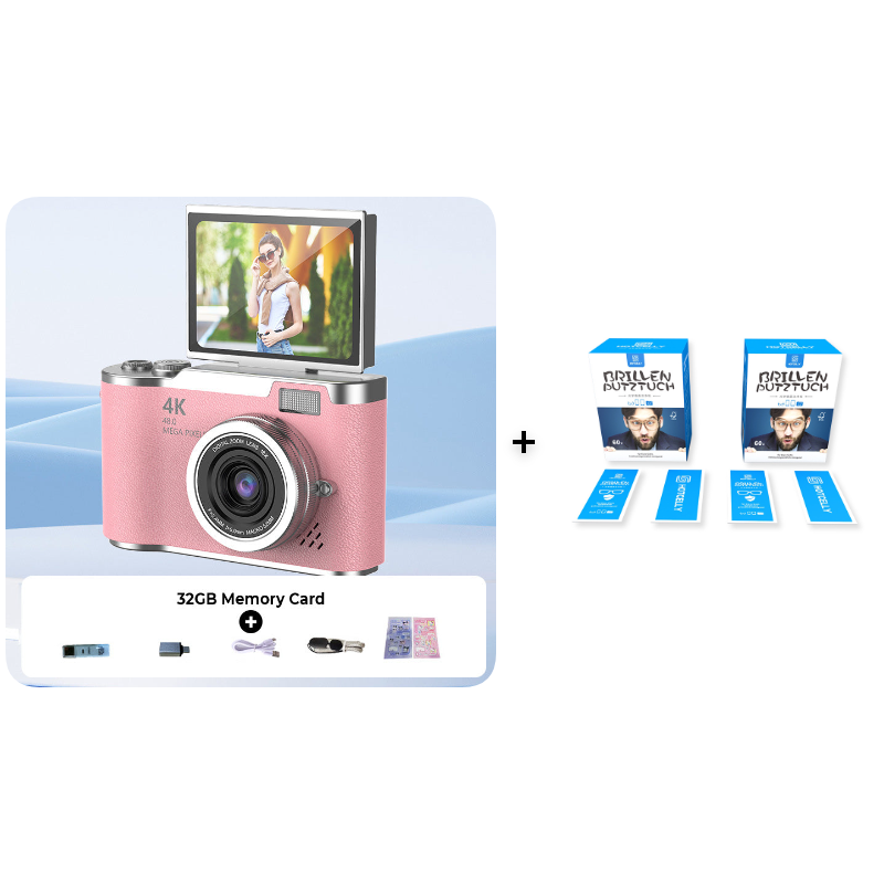 🥳2026 HOT SALE🥳💞50K+ SOLD!🎁💝 50% OFF! 4K Digital Camera with Flip Screen – Share clear photos with friends & family. Easy zoom, long battery life. A thoughtful gift for seniors. 🖼️🕊️