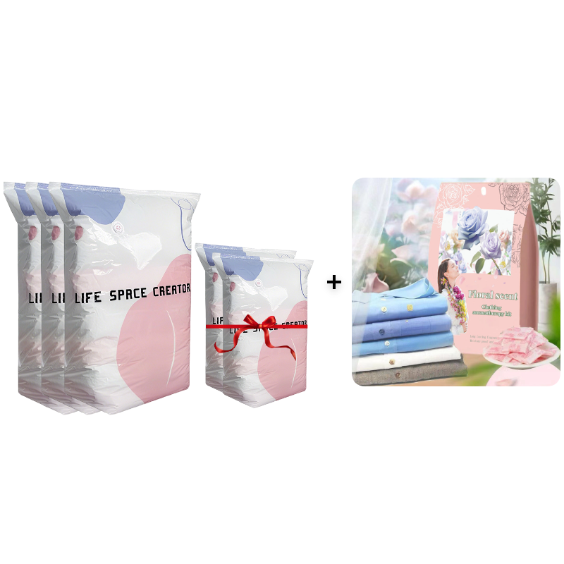 🥳2026 HOT SALE🥳💞50K+ SOLD!🧳💨 50% OFF! No‑Pump Vacuum Storage Bags – Press & seal, no pump needed. Saves 80% space, keeps clothes dry & dust‑free. Perfect for bulky bedding & off‑season gear. 🛏️🗄️