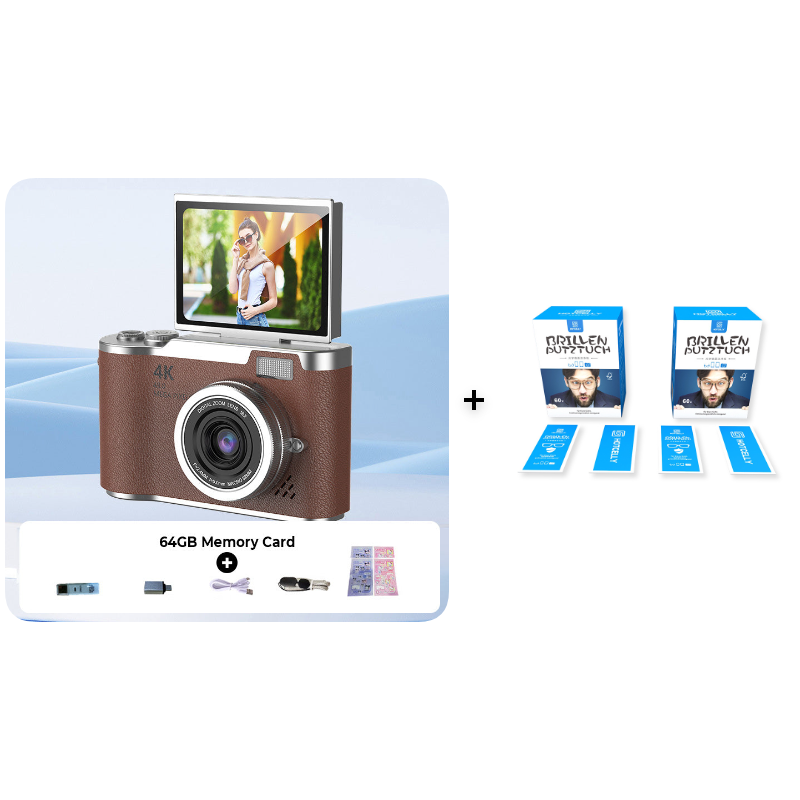 🥳2026 HOT SALE🥳💞50K+ SOLD!🎁💝 50% OFF! 4K Digital Camera with Flip Screen – Share clear photos with friends & family. Easy zoom, long battery life. A thoughtful gift for seniors. 🖼️🕊️