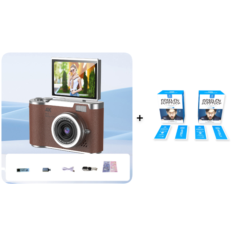 🥳2026 HOT SALE🥳💞50K+ SOLD!🎁💝 50% OFF! 4K Digital Camera with Flip Screen – Share clear photos with friends & family. Easy zoom, long battery life. A thoughtful gift for seniors. 🖼️🕊️