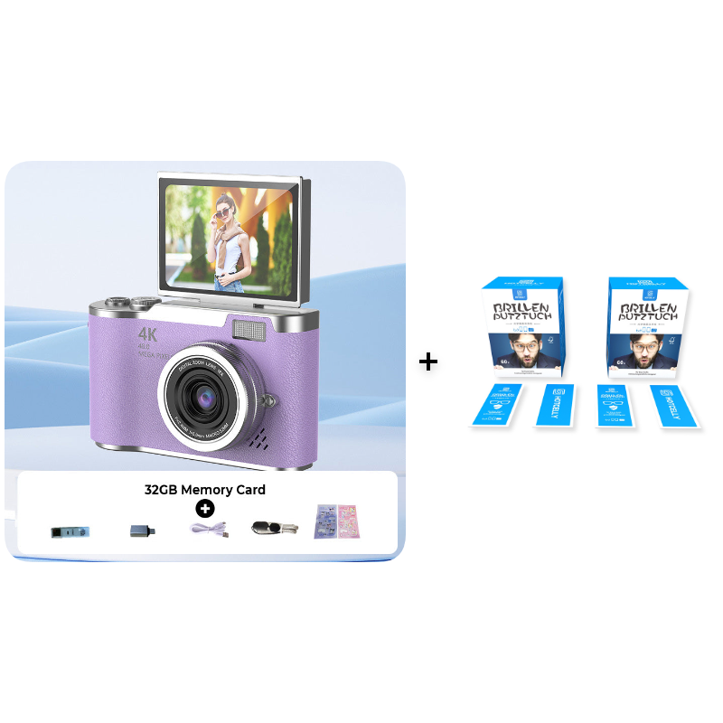 🥳2026 HOT SALE🥳💞50K+ SOLD!🎁💝 50% OFF! 4K Digital Camera with Flip Screen – Share clear photos with friends & family. Easy zoom, long battery life. A thoughtful gift for seniors. 🖼️🕊️