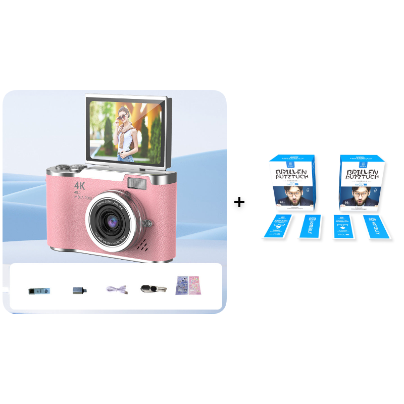 🥳2026 HOT SALE🥳💞50K+ SOLD!🎁💝 50% OFF! 4K Digital Camera with Flip Screen – Share clear photos with friends & family. Easy zoom, long battery life. A thoughtful gift for seniors. 🖼️🕊️