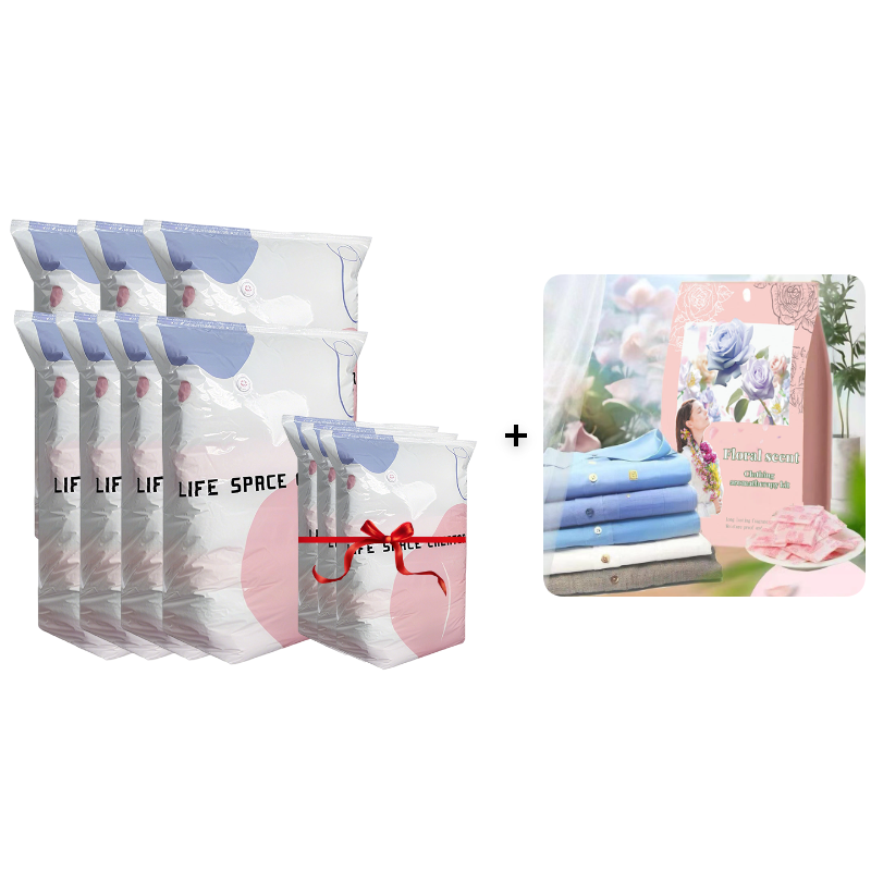 🥳2026 HOT SALE🥳💞50K+ SOLD!🧳💨 50% OFF! No‑Pump Vacuum Storage Bags – Press & seal, no pump needed. Saves 80% space, keeps clothes dry & dust‑free. Perfect for bulky bedding & off‑season gear. 🛏️🗄️