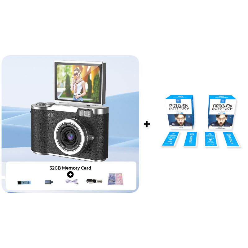 🥳2026 HOT SALE🥳💞50K+ SOLD!🎁💝 50% OFF! 4K Digital Camera with Flip Screen – Share clear photos with friends & family. Easy zoom, long battery life. A thoughtful gift for seniors. 🖼️🕊️