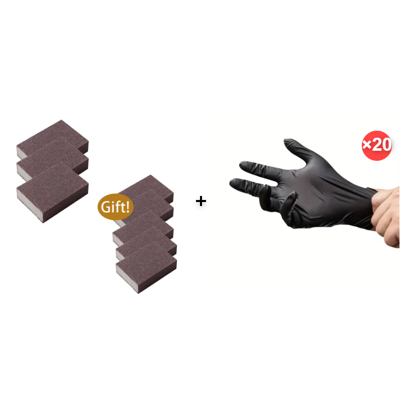 🥳2026 HOT SALE🥳💞50K+ SOLD!🧽🔥 50% OFF! Emery Sponge Scrubber – Removes burnt grease & rust instantly. Flexible & durable, ergonomic handle. A heavy-duty cleaning essential. 🍳✨