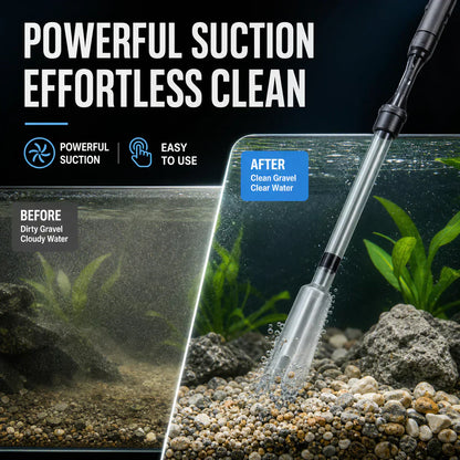 🥳2026 HOT SALE🥳💞50K+ SOLD!🐠⚡ 50% OFF! Electric Aquarium Gravel Cleaner – Battery‑powered, no manual pumping. Adjustable tube length fits small to large tanks. Clean gravel & change water with ease! 🧹✨