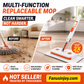 🥳2026 HOT SALE🥳💞50K+ SOLD! 🧹✨ 50% OFF! Multi-Functional Hands-Free Clip Flat Mop – One-key press opens clamps – no touching dirty cloths! Shark-tooth grip holds any wipe or towel firmly. Hygienic & hassle-free! 🧤💪