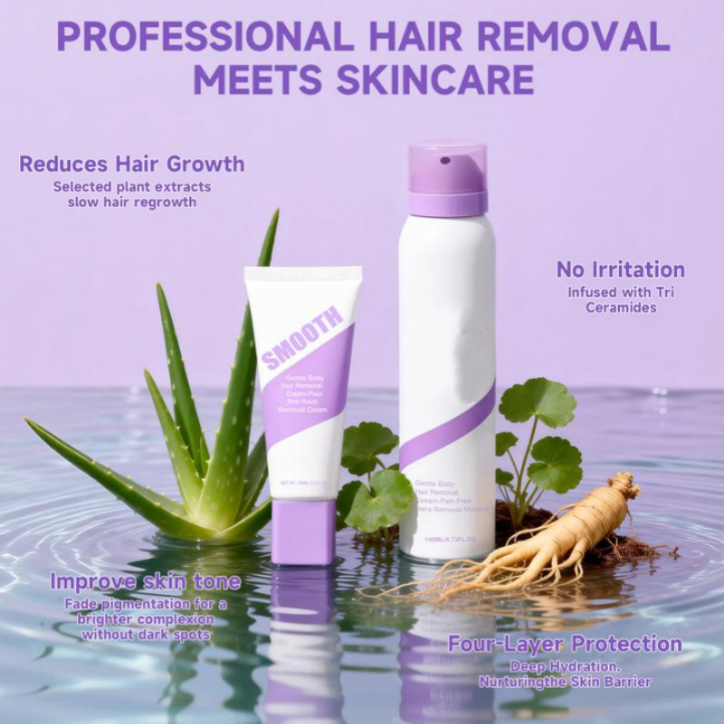 🥳2026 HOT SALE🥳💞50K+ SOLD!🧴🌸 50% OFF! Gentle Hair Removal Duo – Cream + finishing spray. Works in 5‑7 mins, leaves skin hydrated. Cruelty‑free, travel‑friendly. Say bye to strawberry legs! 🍓🚫