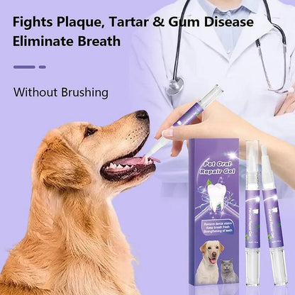 🥳2026 HOT SALE🥳💞50K+ SOLD! 🐶🦷 BUY 1 GET 1 FREE! Pet Oral Repair Gel – no brushing needed, just apply. Dissolves tartar, whitens teeth & freshens breath in days. Vet-recommended formula – your dog will love the taste! 🐱✨