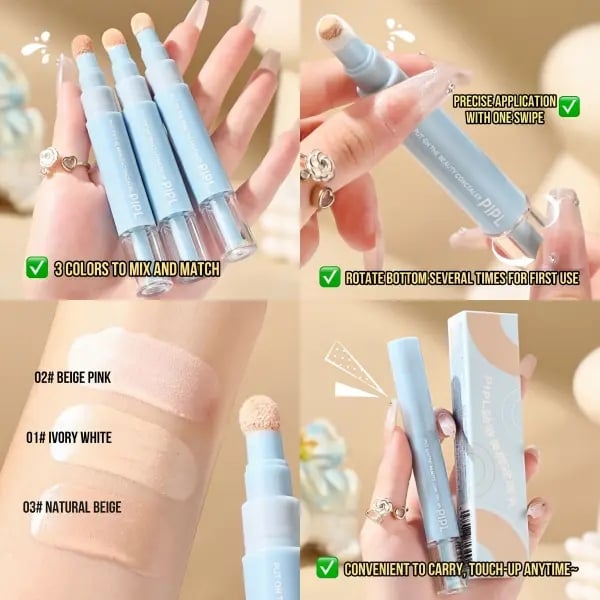🥳2026 HOT SALE🥳💞50K+ SOLD!🎨🖌️ 50% OFF! Dual Concealer Pen – Covers dark circles & spots, 24hr hydration. Lightweight, no caking. Soft finish. ✨🌸