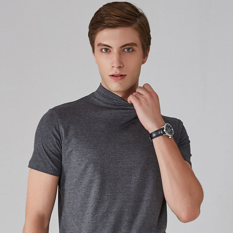 🥳2026 HOT SALE🥳💞50K+ SOLD!🏆🥧 LIMITED TIME £9.99! 🎁 High Neck Slim Fit T-Shirt – Soft cotton blend, gentle on skin! Perfect layering piece for chilly days. Easy-care, no ironing needed. Smart enough for pub, comfy enough for home. 🍻🧥