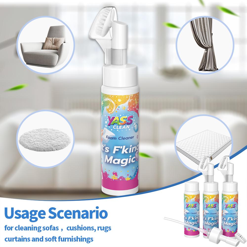 🥳2026 HOT SALE🥳💞50K+ SOLD!⏰🧼 LAST DAY – BUY 2 GET 1 FREE! Magic Foam Cleaner – Lifts wine, coffee & pet stains instantly. Includes brush. A carpet & sofa saviour! 💨✨