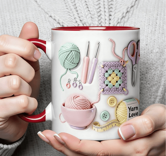 🥳2026 HOT SALE🥳💞50K+ SOLD!🧶🎁 50% OFF! Yarn Love Mug – Last Day! 50K+ Sold. Ceramic mug with yarn ball & crochet hook design. Dishwasher & microwave safe. Perfect gift for crafters & knitters. 🧣✨