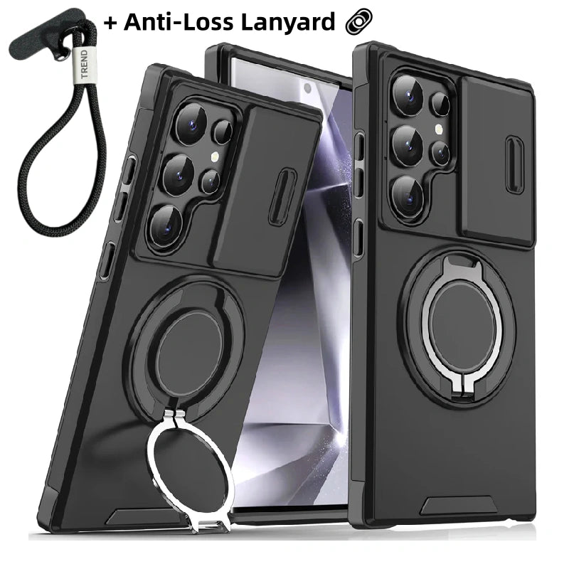🥳2026 HOT SALE🥳💞50K+ SOLD!🎬🔥 50% OFF! 3-in-1 Magnetic Case for Samsung – Snap & Go Stand + Raised Camera Guard + Full Protection. Your all-in-one daily shield. 🛡️🧲