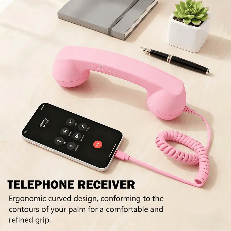 🥳2026 HOT SALE🥳💞50K+ SOLD!📞✨ Christmas Sale – Just £9.99! Retro Phone Handset – Blocks up to 99% of Phone Radiation. Classic Feel, Modern Type-C Connection – Safer Long Calls! 🛡️🎄