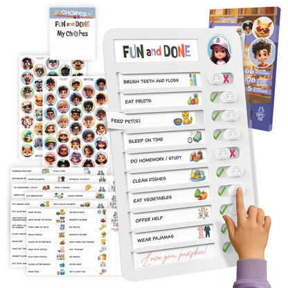 🥳2026 HOT SALE🥳💞50K+ SOLD! 📅🧲 50% OFF! Magnetic Dry-Erase Routine & Chore Board – 120 cards, sliding trackers, wall mount. Make daily routines clear, visual & easy to follow! ✅🏠