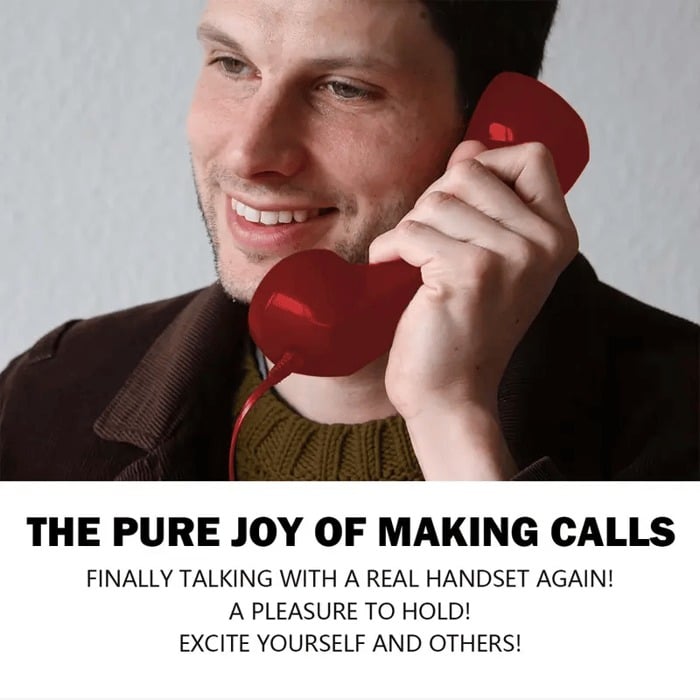 🥳2026 HOT SALE🥳💞50K+ SOLD!📞✨ Christmas Sale – Just £9.99! Retro Phone Handset – Blocks up to 99% of Phone Radiation. Classic Feel, Modern Type-C Connection – Safer Long Calls! 🛡️🎄