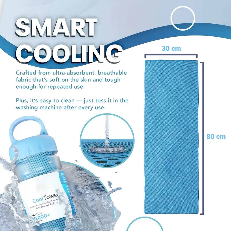 🥳2026 HOT SALE🥳💞50K+ SOLD!❄️⛲Buy One, Get One Free! Cooling Towel – Just snap & go. Soft, breathable & reusable. Stay cool anywhere – gym, walk, or beach. 🏖️✨