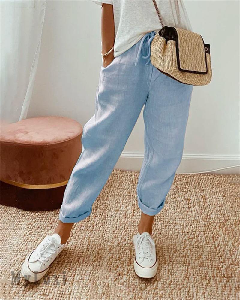 🥳2026 HOT SALE🥳💞50K+ SOLD!🦋👵 50% OFF – Just £12.99! Ankle-Length Cotton Linen Pants – Breathable, elegant & kind to skin. High-waisted fit flatters every shape. A little treat for yourself or a thoughtful gift. 🌸✨