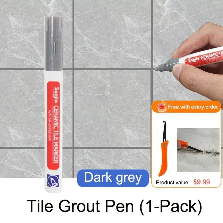 🥳2026 HOT SALE🥳💞50K+ SOLD! 🧱✨ BUY 1 GET 1 FREE! Special Price £9.99! Anti-Mould Grout Pen – covers black stains & mould instantly, waterproof seal. Restores kitchen & bathroom tiles like new! 🖌️✅