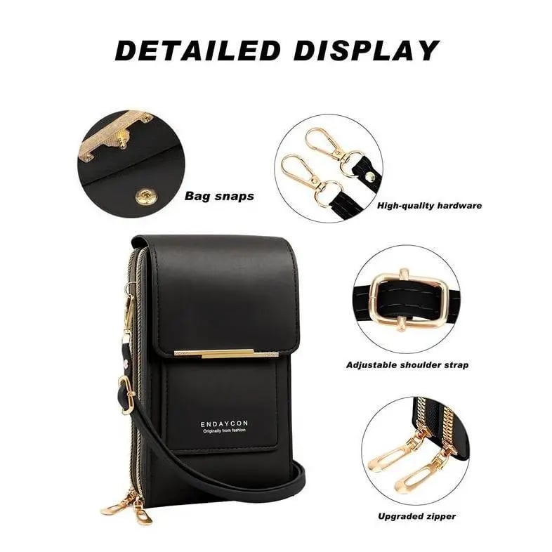 🥳2026 HOT SALE🥳💞50K+ SOLD! 👛📱 ONLY £9.99! Women‘s Touchscreen Crossbody Phone Wallet – Answer calls & text without opening. Fits phones up to 6.5″, water‑resistant & lightweight – hands‑free summer style! 🌸✨