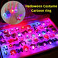 🥳2026 HOT SALE🥳💞50K+ SOLD!🎃👻 50% OFF! LED Halloween Glowing Ring – 50pcs assorted set, no repeats! Pumpkin, ghost, skull & bat shapes. Flash red & blue – perfect for trick-or-treat! 🎁✨