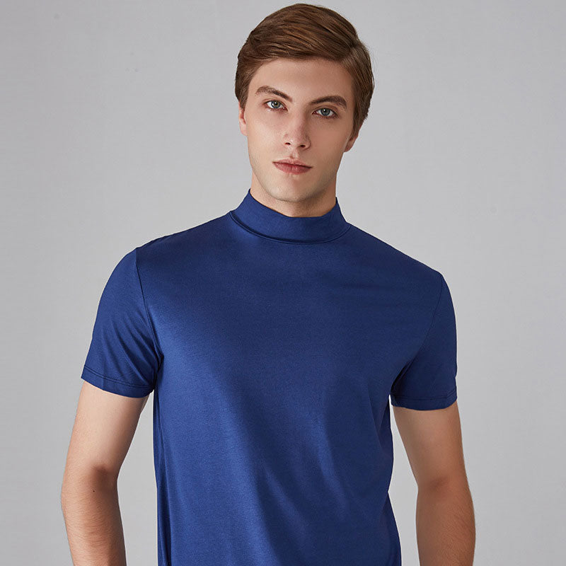 🥳2026 HOT SALE🥳💞50K+ SOLD!🏆🥧 LIMITED TIME £9.99! 🎁 High Neck Slim Fit T-Shirt – Soft cotton blend, gentle on skin! Perfect layering piece for chilly days. Easy-care, no ironing needed. Smart enough for pub, comfy enough for home. 🍻🧥